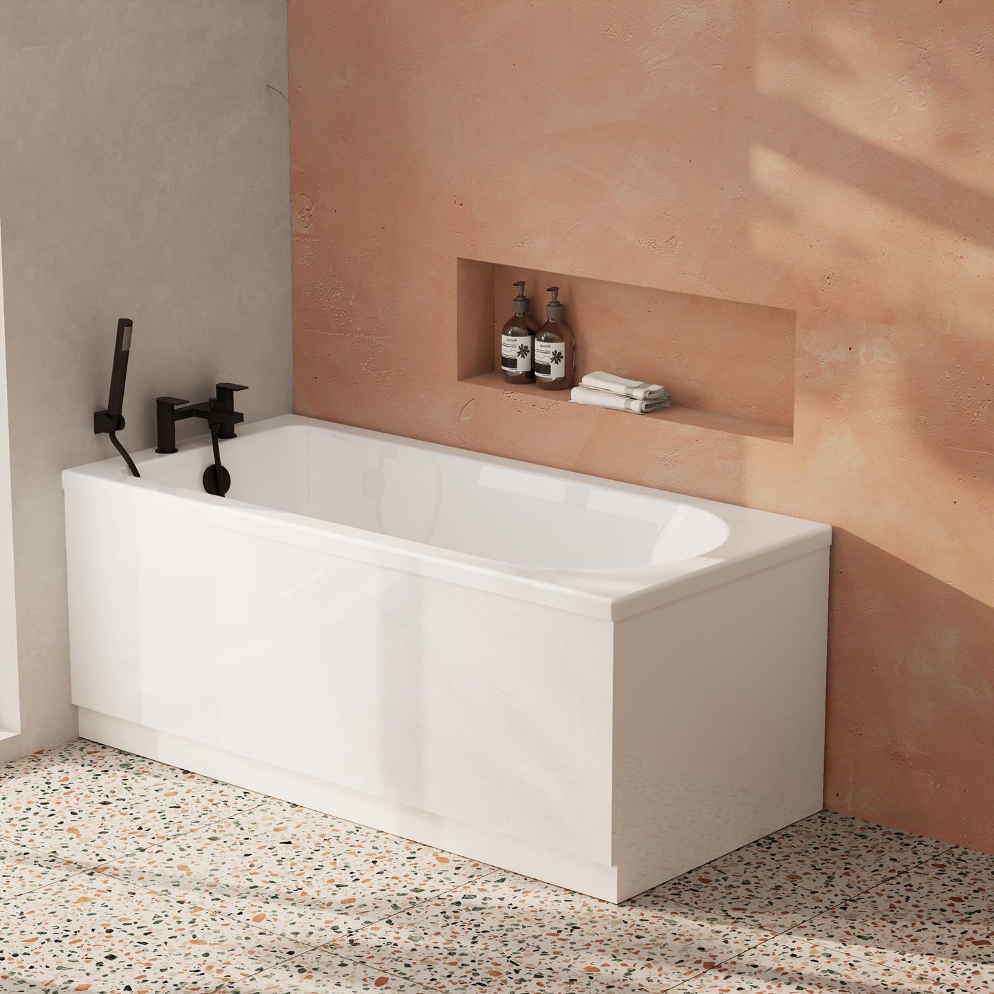 [BBSE605] Contemporary Round Single Ended Bath & Leg Set - Multiple Sizes Available - Lifestyle 3
