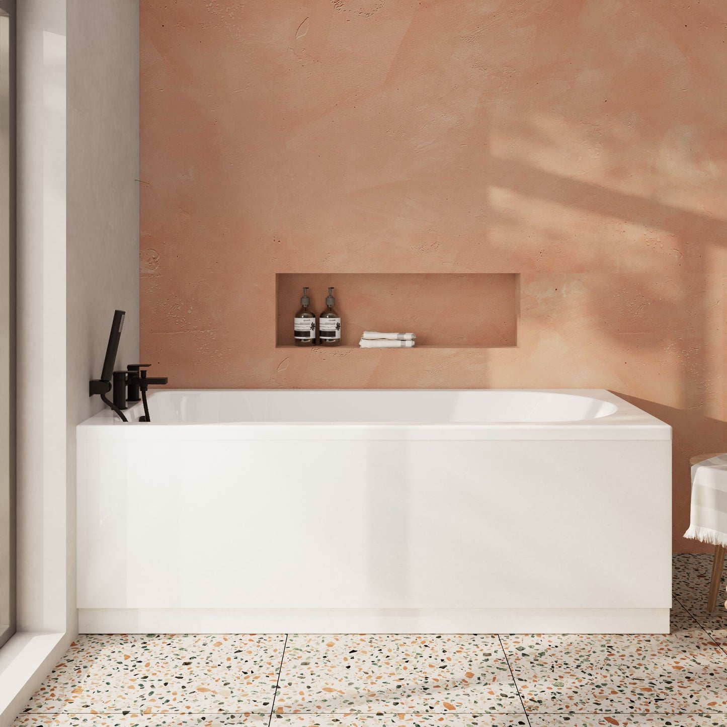 [BBSE607] Contemporary Round Single Ended Bath & Leg Set - Multiple Sizes Available - Lifestyle 1