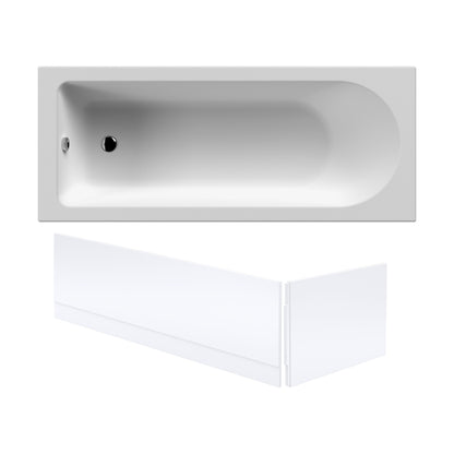 [BBSE60914] Round Single Ended 1700x700 Bath Set -  Front & End Panels & Leg Set - Cutout