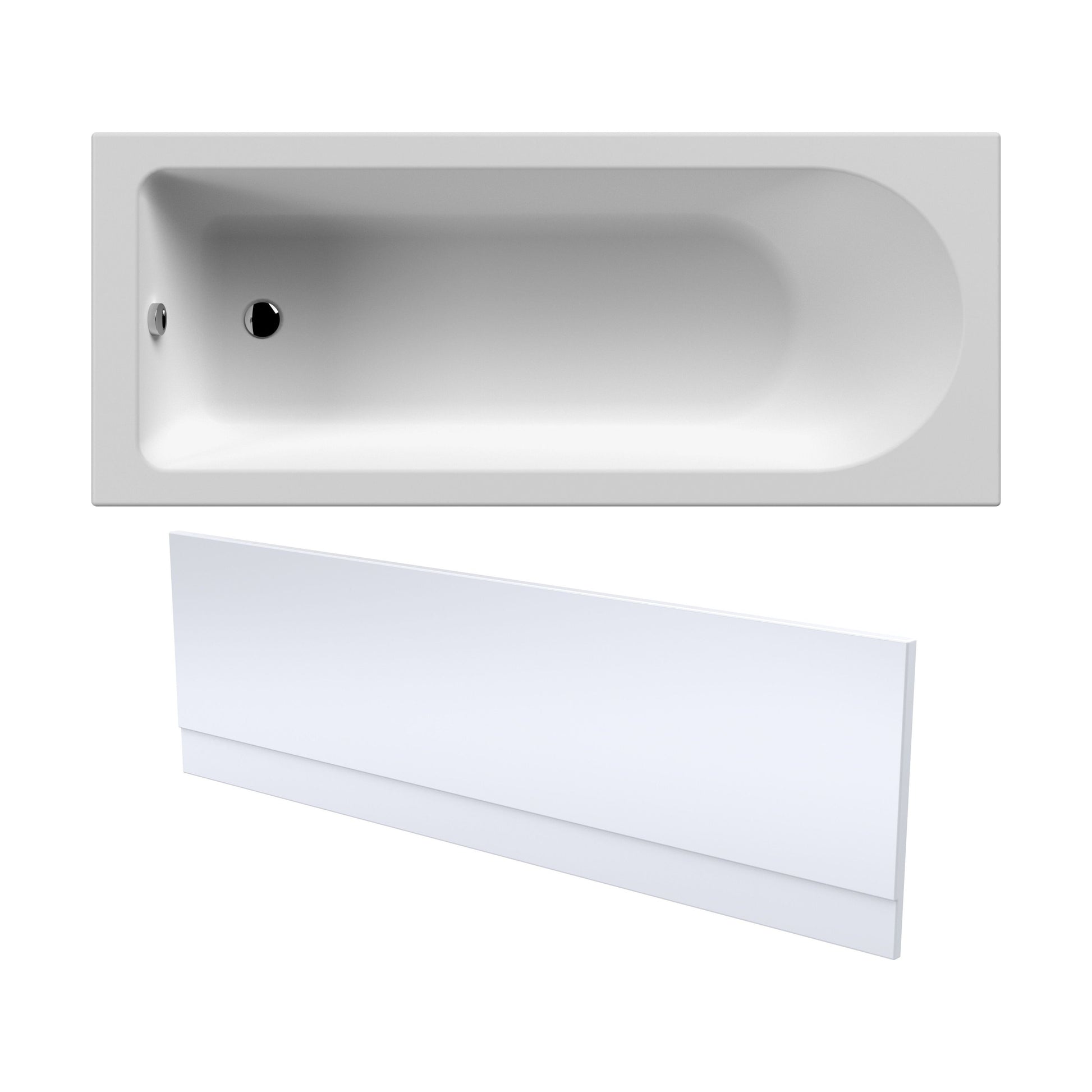 [BBSE60931] Round Single Ended 1700x700 Bath Set - Front Bath Panel - Cutout