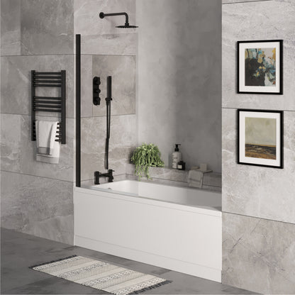 [BBSE60939] Round Single Ended 1700x700 Bath Set - Leg Set & Black Screen - Lifestyle 3