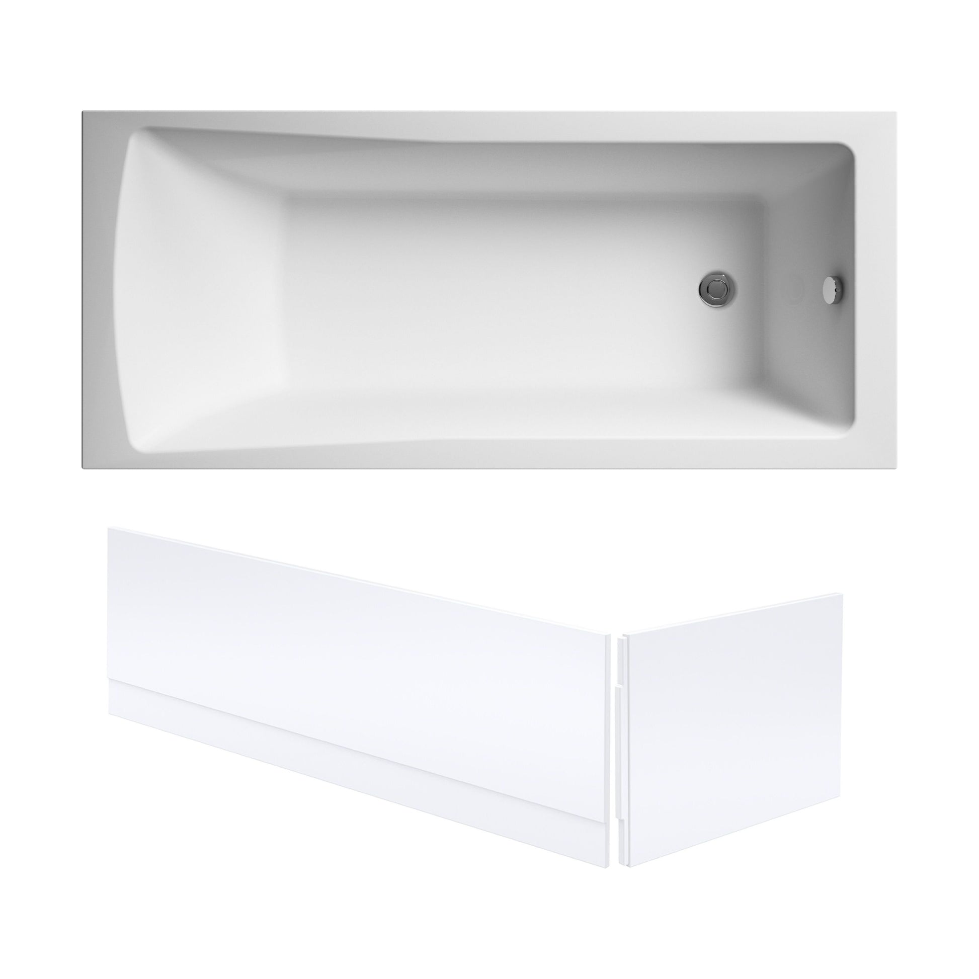 [BBSE60964] Square Single Ended 1700x700 with Leg Set & Front & End Bath Panels - Cutout