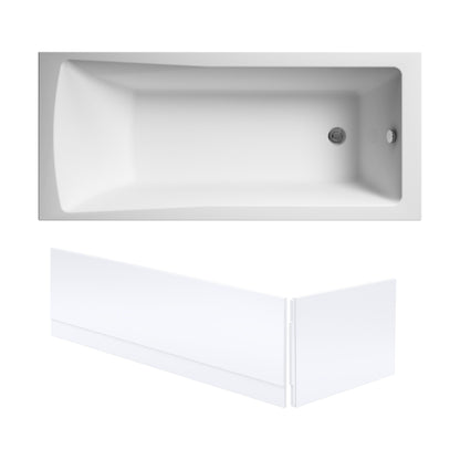 [BBSE60964] Square Single Ended 1700x700 with Leg Set & Front & End Bath Panels - Cutout
