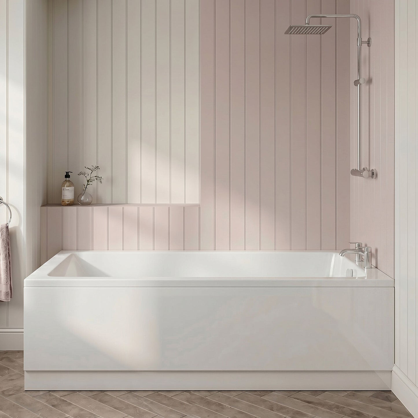[BBSE60964] Square Single Ended 1700x700 with Leg Set & Front & End Bath Panels - Silo