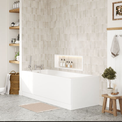 [BBSE60965] Square Single Ended 1700x700 with Leg Set, Chrome Waste & Front & End Bath Panels - Lifestyle 3