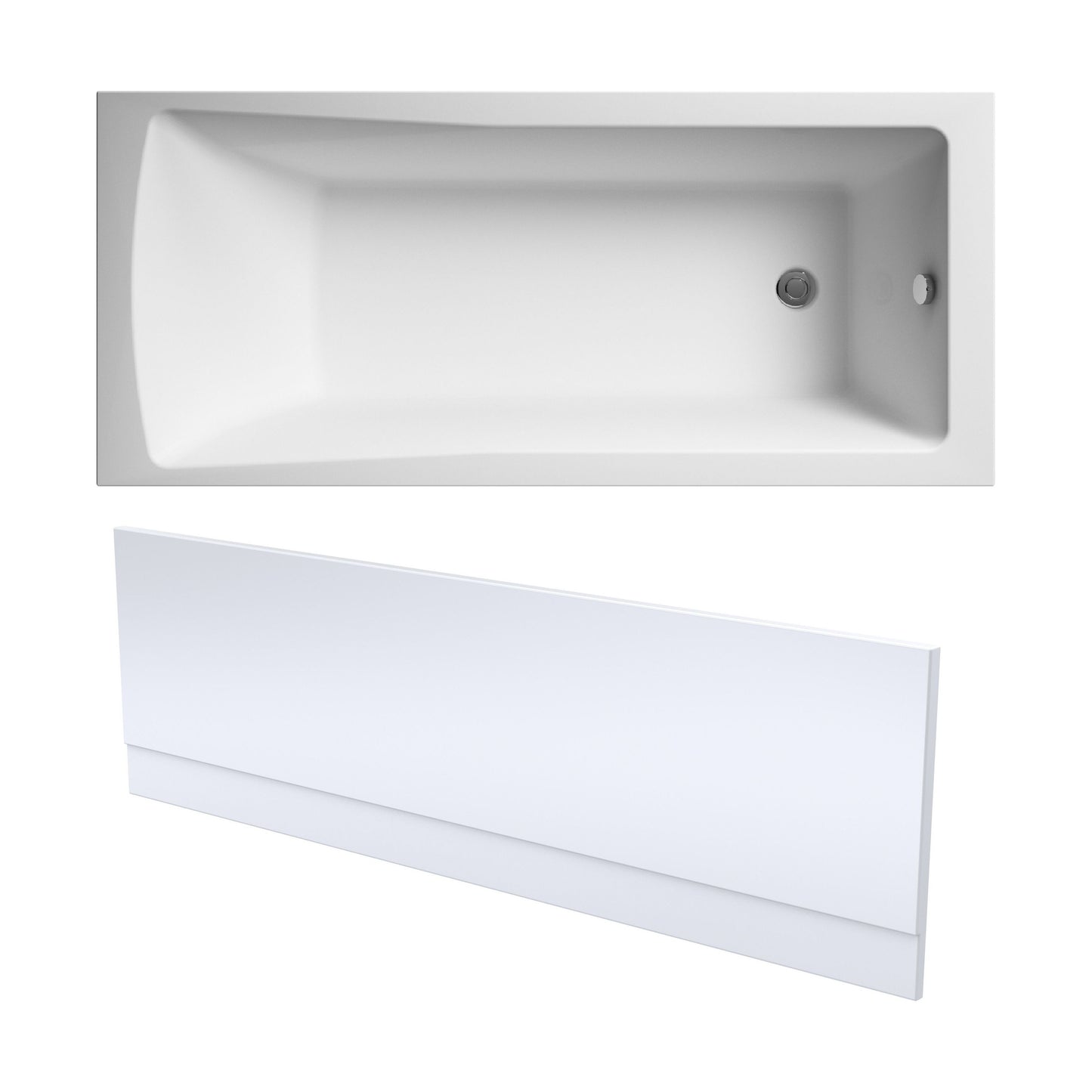 [BBSE60981] Square Single Ended 1700x700 with Front Bath Panel & Leg Set - Cutout