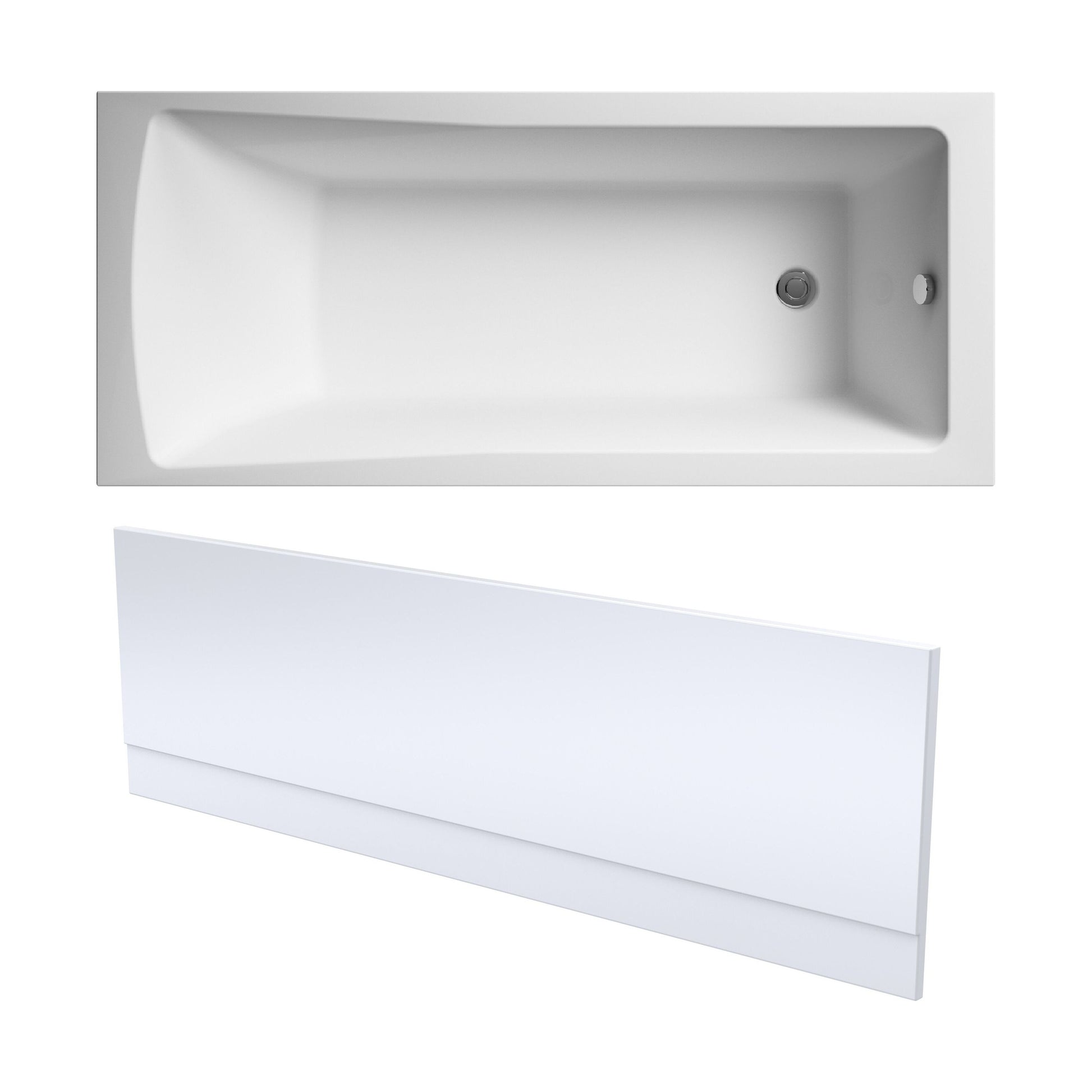 [BBSE60981] Square Single Ended 1700x700 with Front Bath Panel & Leg Set - Cutout