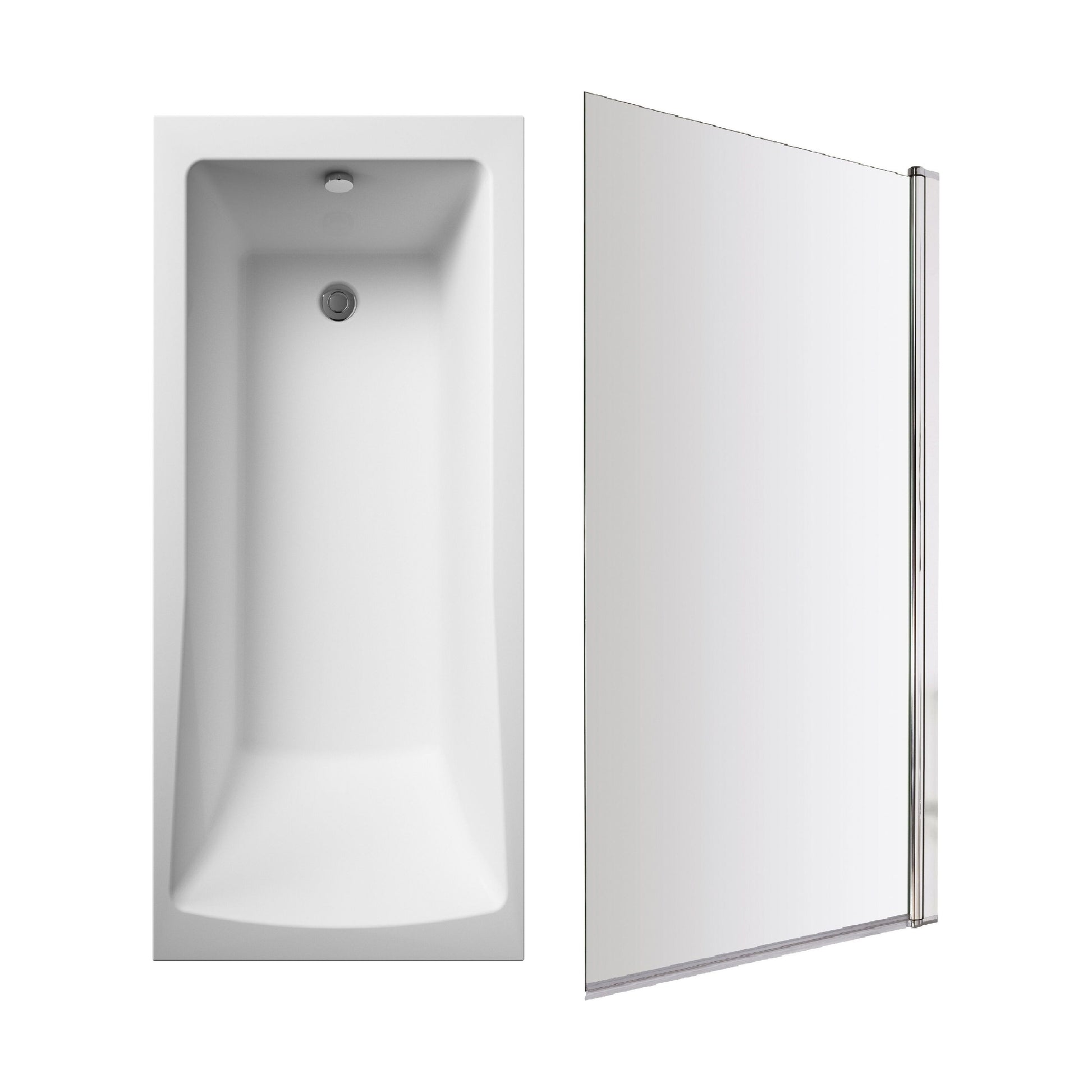 [BBSE60985] Square Single Ended 1700x700 with Leg Set & Chrome Screen - Cutout