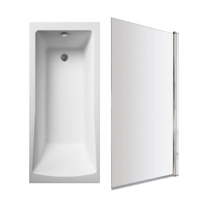 [BBSE60985] Square Single Ended 1700x700 with Leg Set & Chrome Screen - Cutout