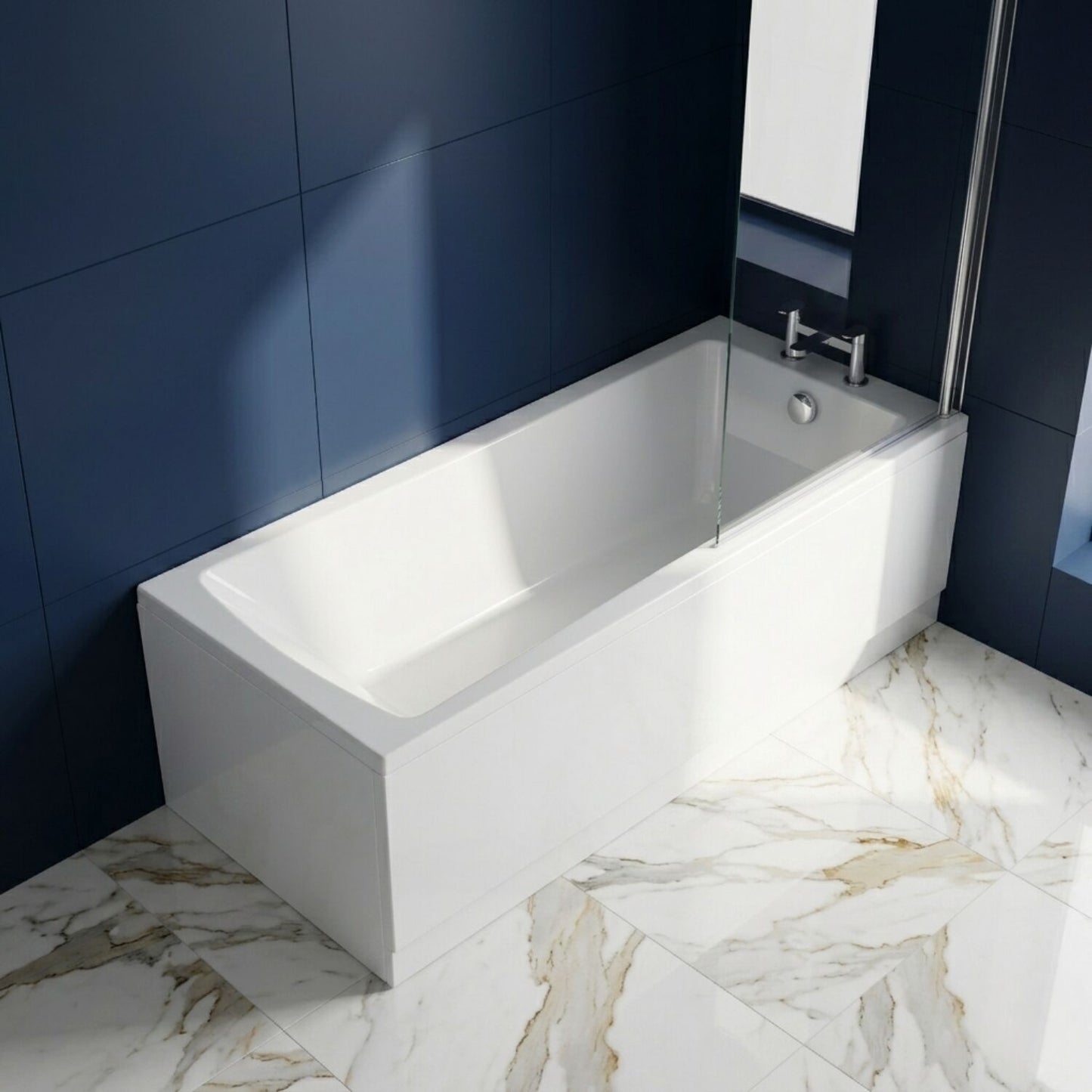 [BBSE60985] Square Single Ended 1700x700 with Leg Set & Chrome Screen - Silo