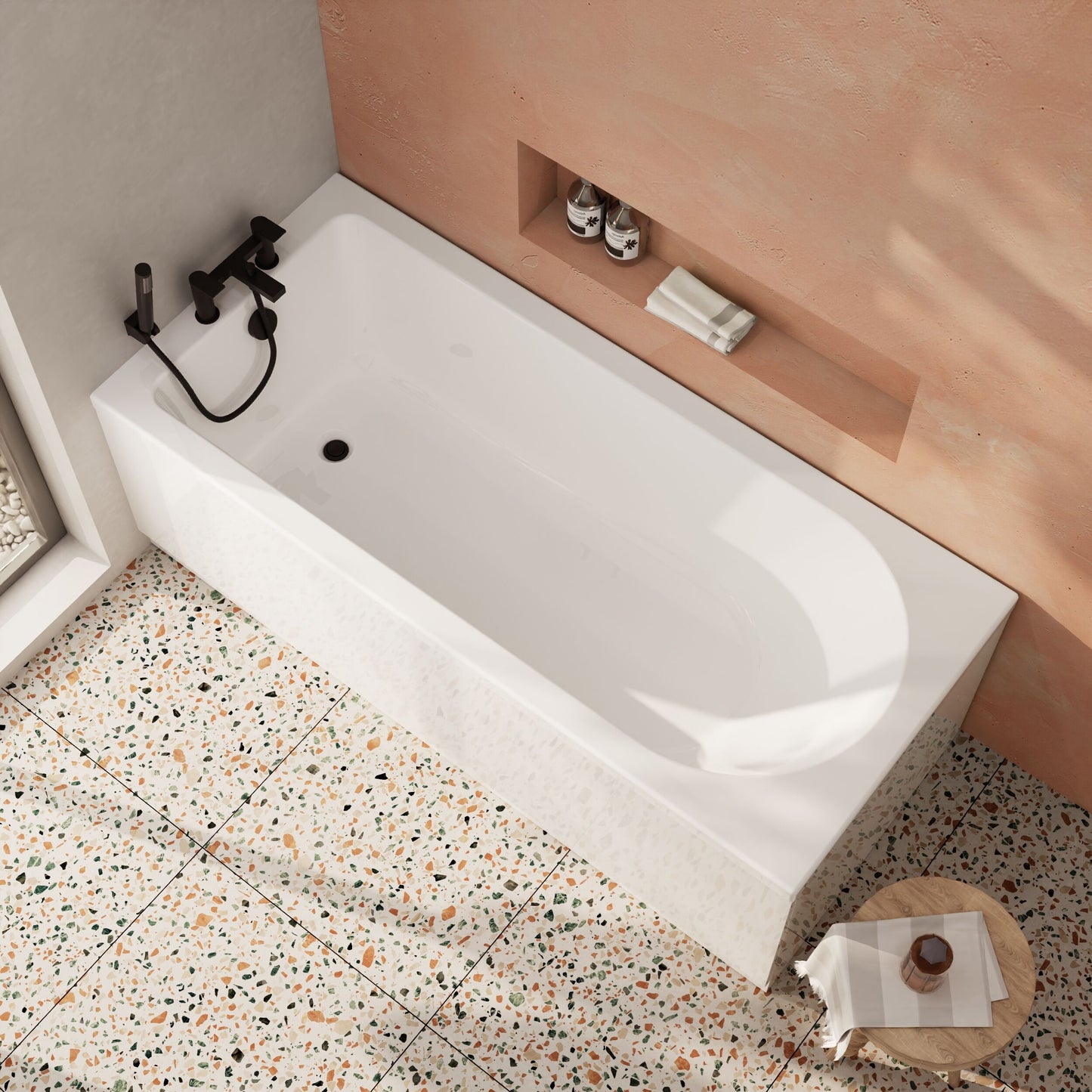 [BBSE609] Contemporary Round Single Ended Bath & Leg Set - Multiple Sizes Available - Lifestyle 2