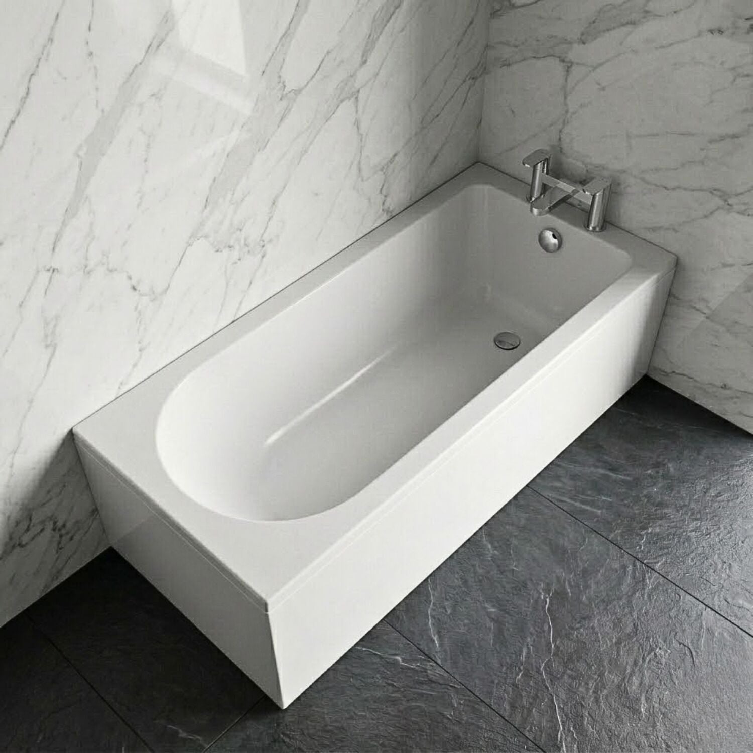 [BBSE609] Contemporary Round Single Ended Bath & Leg Set - Multiple Sizes Available - Silo