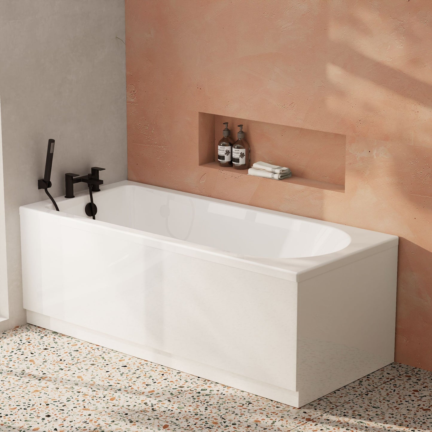 [BBSE610] Contemporary Round Single Ended Bath & Leg Set - Multiple Sizes Available - Lifestyle 3