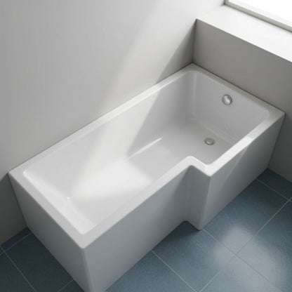 [BBSS1685R] Contemporary Square Shower Bath - Choose Size and Orientation - Silo