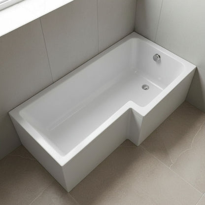 [BBSS1785R] Contemporary Square Shower Bath - Choose Size and Orientation - Silo