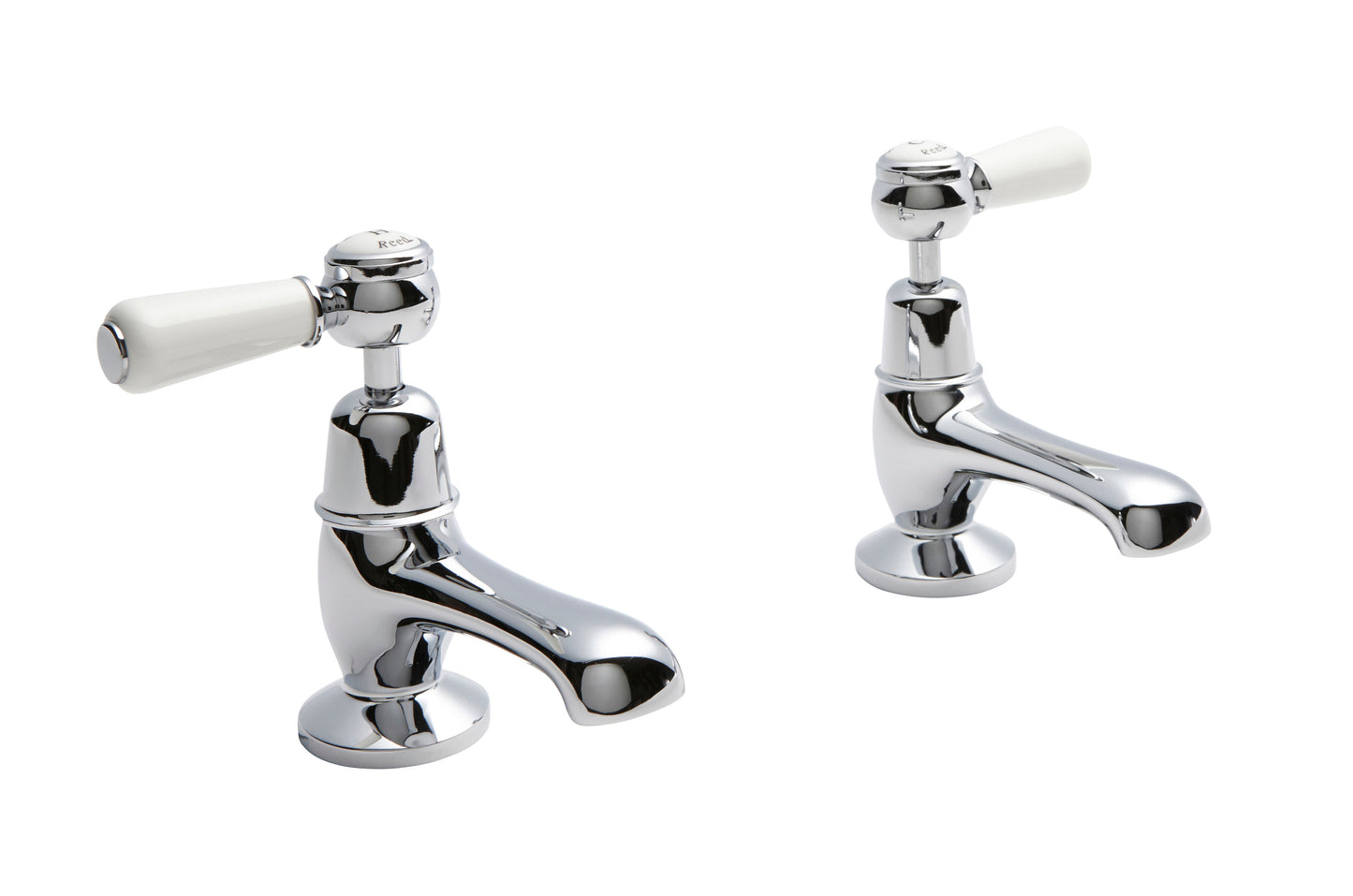 White Topaz With Lever Handle Basin Taps