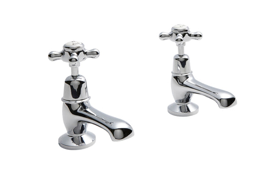 White Topaz With Crosshead Handle Basin Taps