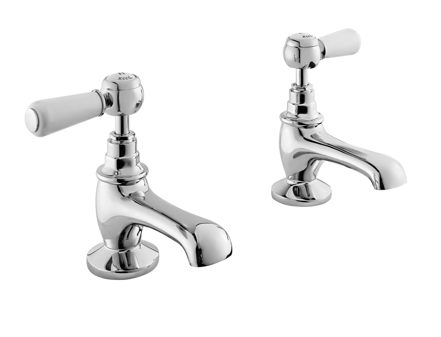 White Topaz With Lever Handle Basin Taps