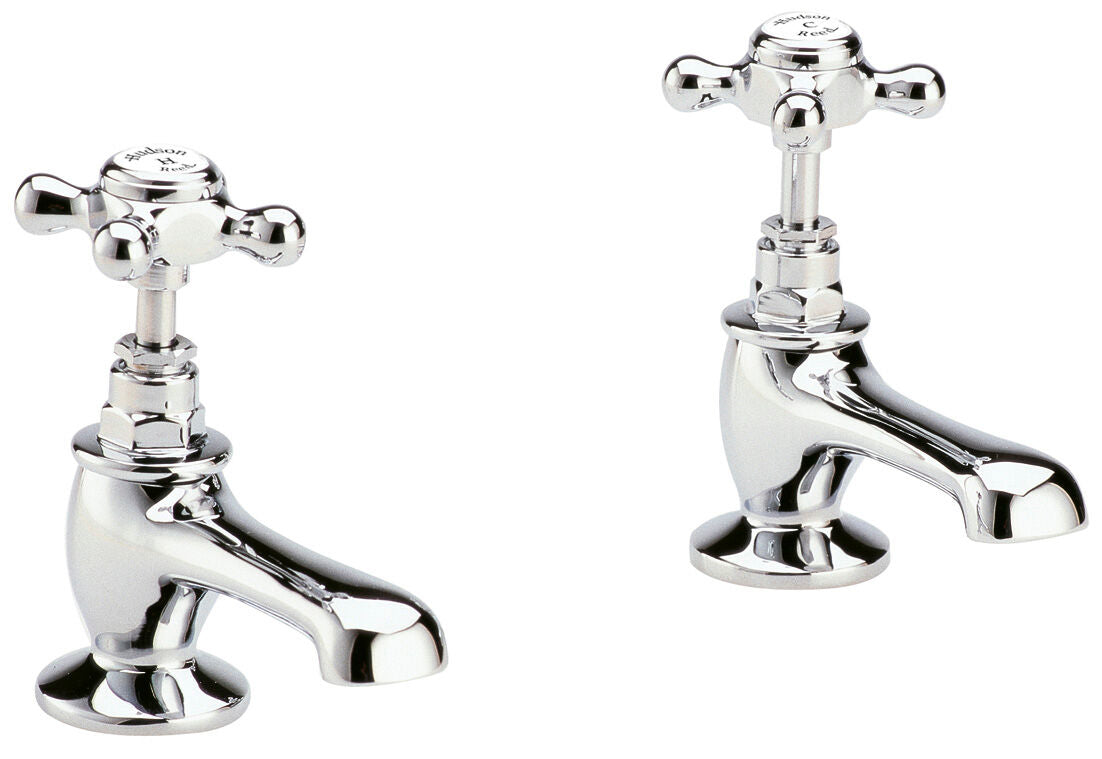 White Topaz With Crosshead Handle Basin Taps