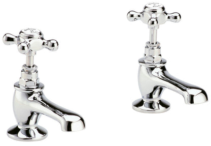 White Topaz With Crosshead Handle Basin Taps