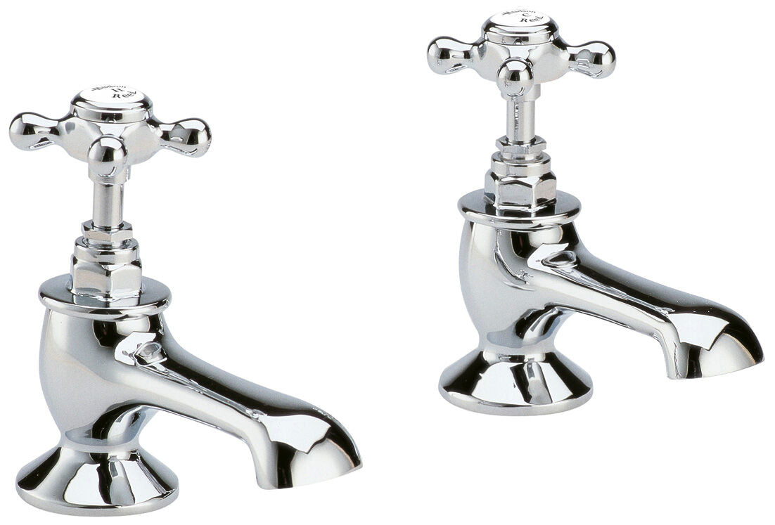 White Topaz With Crosshead Handle Bath Taps