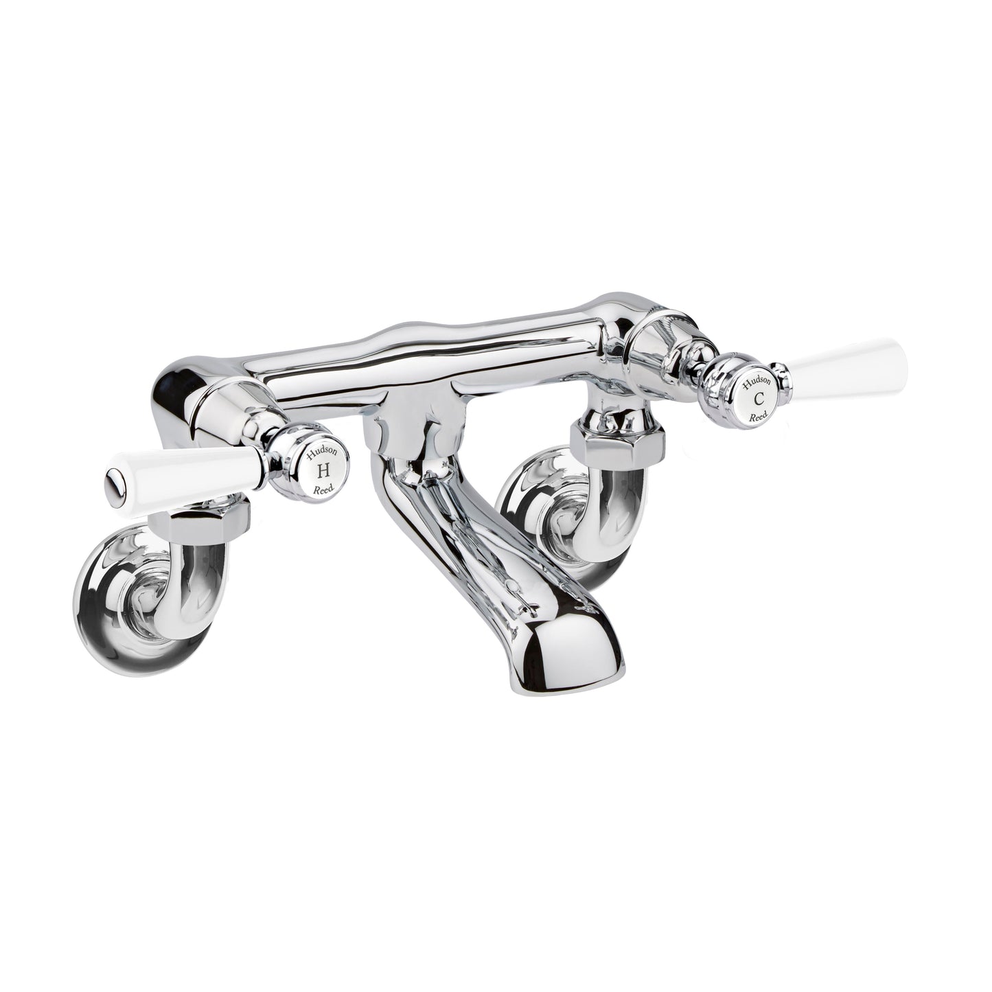 White Topaz With Lever Handle Wall Mounted Bath Filler