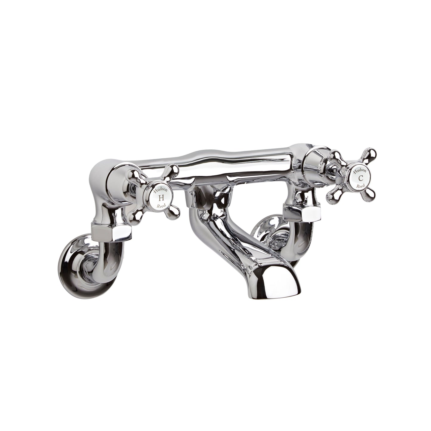 White Topaz With Crosshead Handle Wall Mounted Bath Filler