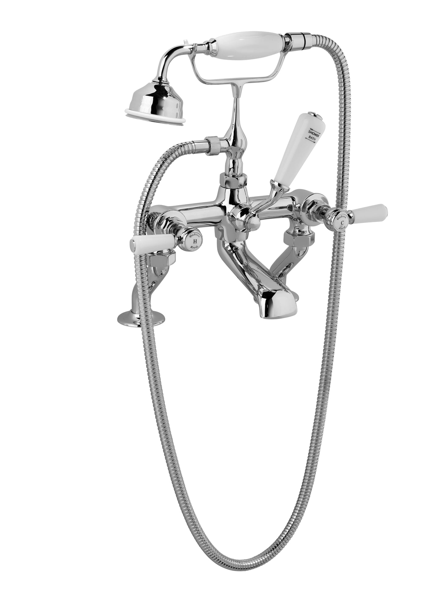 White Topaz With Lever Handle Bath Shower Mixer