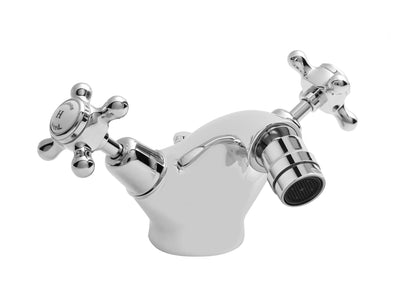 White Topaz With Crosshead Handle  Bidet Tap