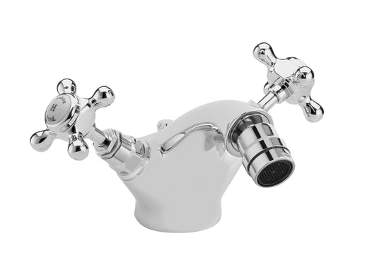 White Topaz With Crosshead Handle  Bidet Tap