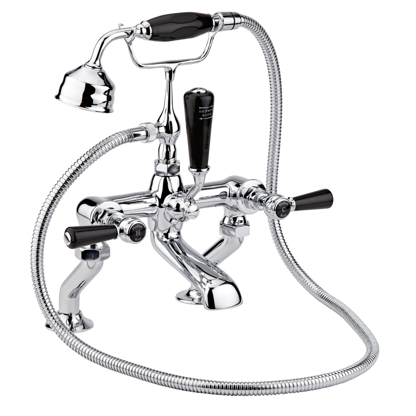 Black Topaz With Lever Handle Bath Shower Mixer
