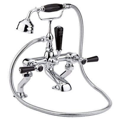 Black Topaz With Lever Handle Bath Shower Mixer