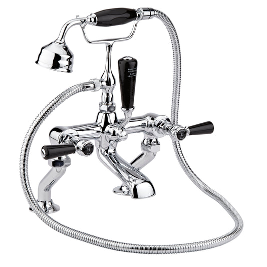 Black Topaz With Lever Handle Bath Shower Mixer