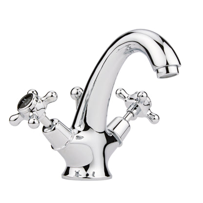 Black Topaz With Crosshead Handle Mono Basin Mixer