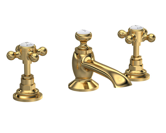 Brass Topaz With Crosshead Handle 3 Tap Hole Basin Mixer