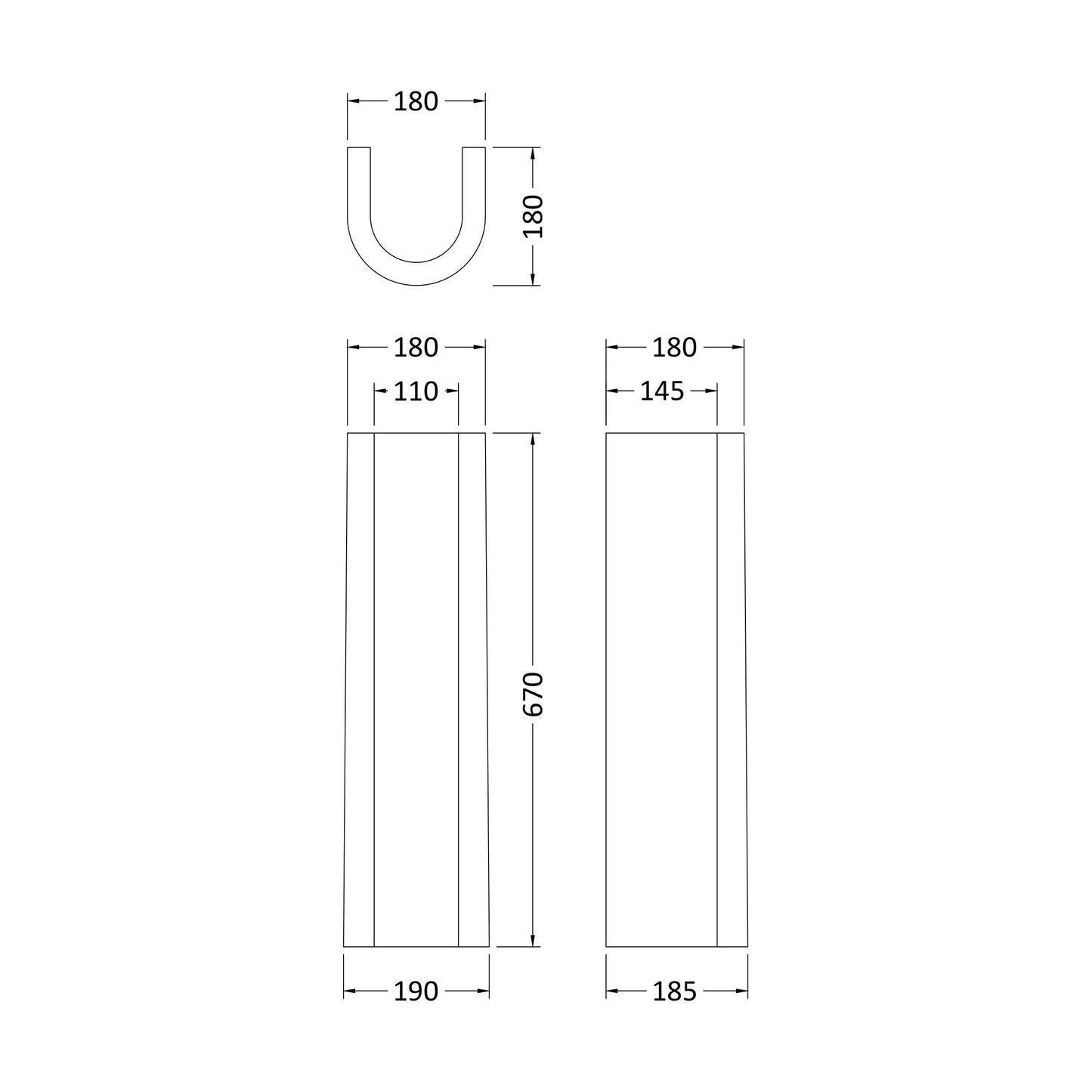 [BCAD103] Adley Pedestal - Technical Drawing