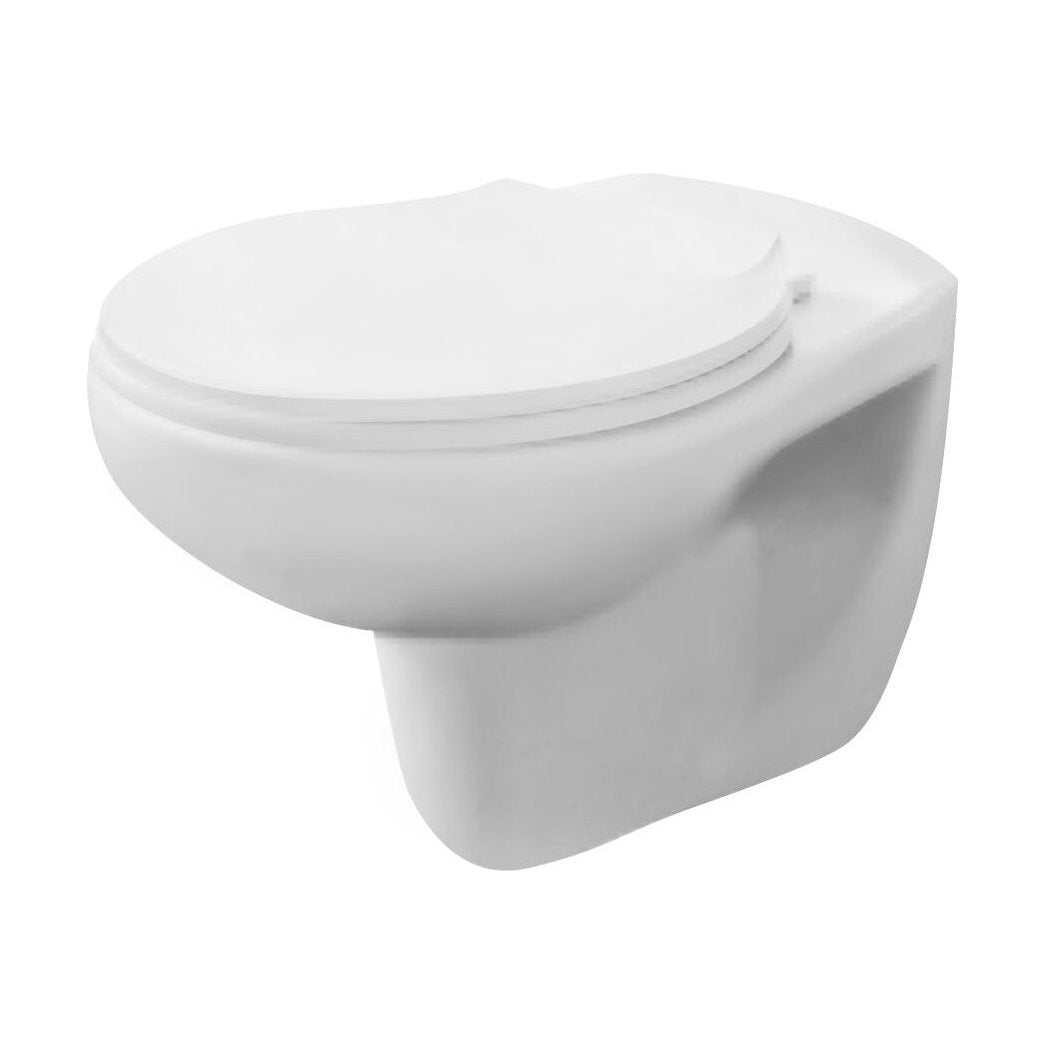 [BCAD140P] Balterley Adley Modern Bathroom Wall Hung Toilet Pan 390mm x 355mm - White - Cutout