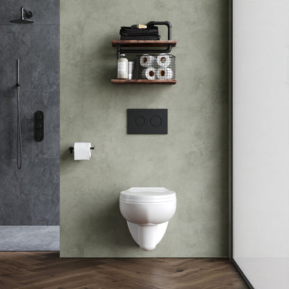 [BCAD140P] Balterley Adley Modern Bathroom Wall Hung Toilet Pan 390mm x 355mm - White - Lifestyle 1
