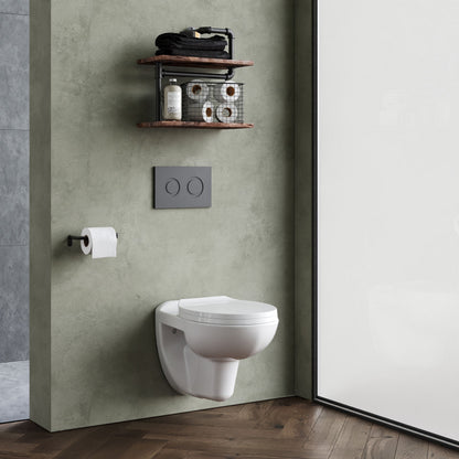 [BCAD140P] Balterley Adley Modern Bathroom Wall Hung Toilet Pan 390mm x 355mm - White - Lifestyle 3