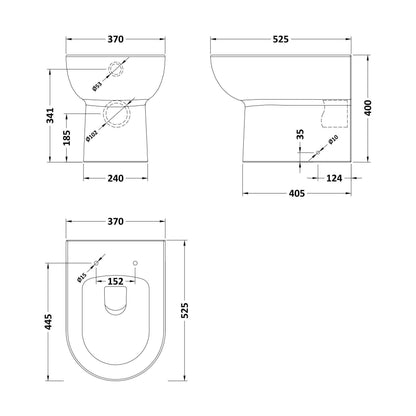 [BCAZA04] Azara Round Btw Pan - Technical Drawing