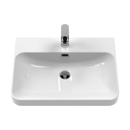 [BCBM033] 600 x 460 Curved Thin-Edged Basin 1TH - Cutout