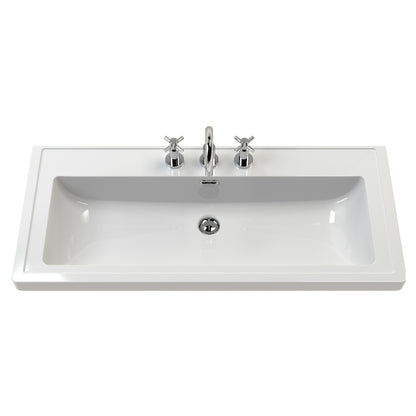 [BCBM537] Swynnerton Basin 3 Taphole - 1000mm White - Cutout