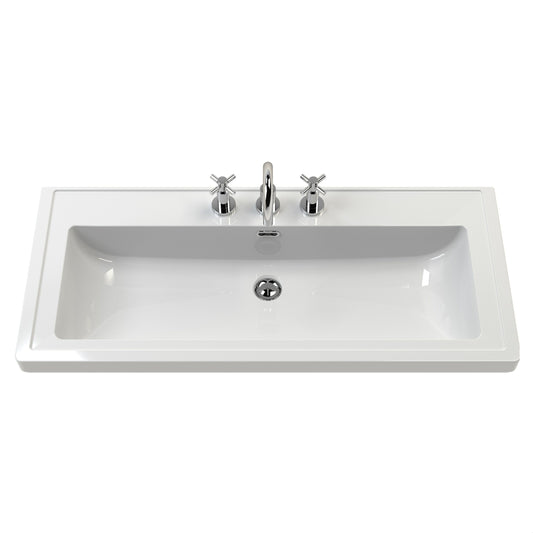 [BCBM537] Swynnerton Basin 3 Taphole - 1000mm White - Cutout