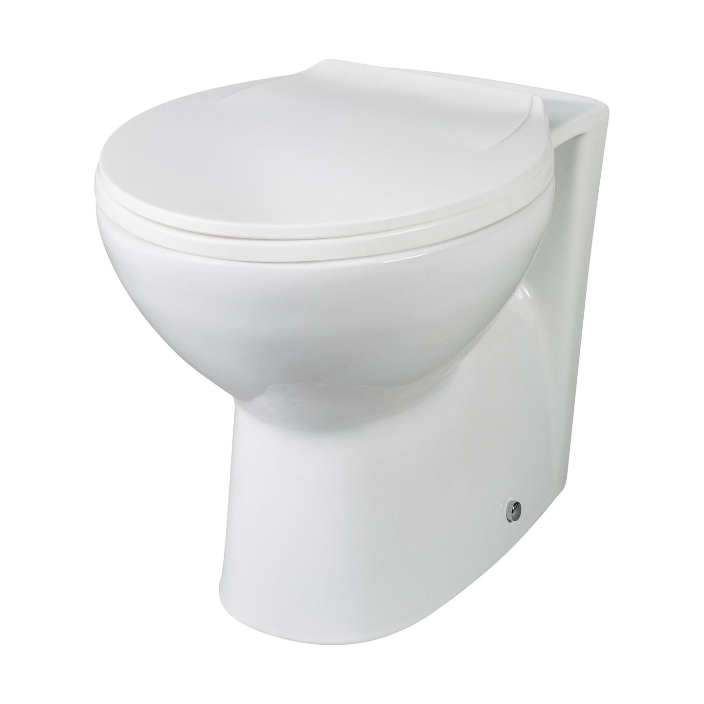 [BCBW002P] Contemporary Back to Wall Toilet Pan, White Ceramic Modern Bathroom WC, Compact Design, 410mm x 355mm by Balterley - Cutout