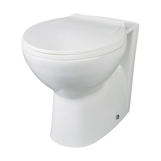 [BCBW002P] Contemporary Back to Wall Toilet Pan, White Ceramic Modern Bathroom WC, Compact Design, 410mm x 355mm by Balterley - Cutout
