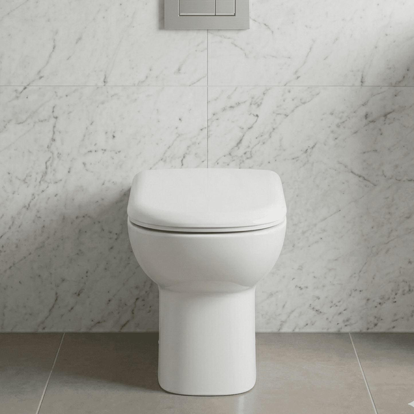 [BCBW006P] Comfort Height Back To Wall Toilet Pan  - 455 x 375 x 545mm - Silo