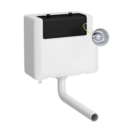 [BCC8T01B] Balterley Universal Water Saving Dual Flush Bottom Inlet with Traditional Push Button - Chrome - Cutout