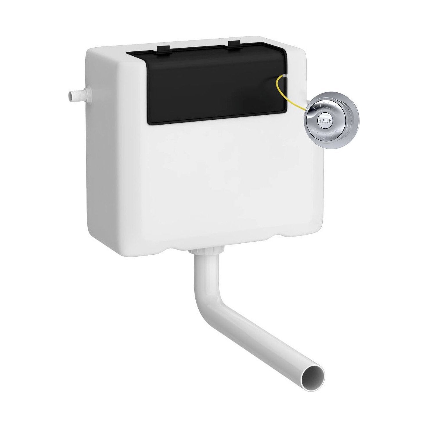 [BCC8T01] Balterley Universal Water Saving Dual Flush Side Inlet with Traditional Push Button - Chrome/White - Cutout