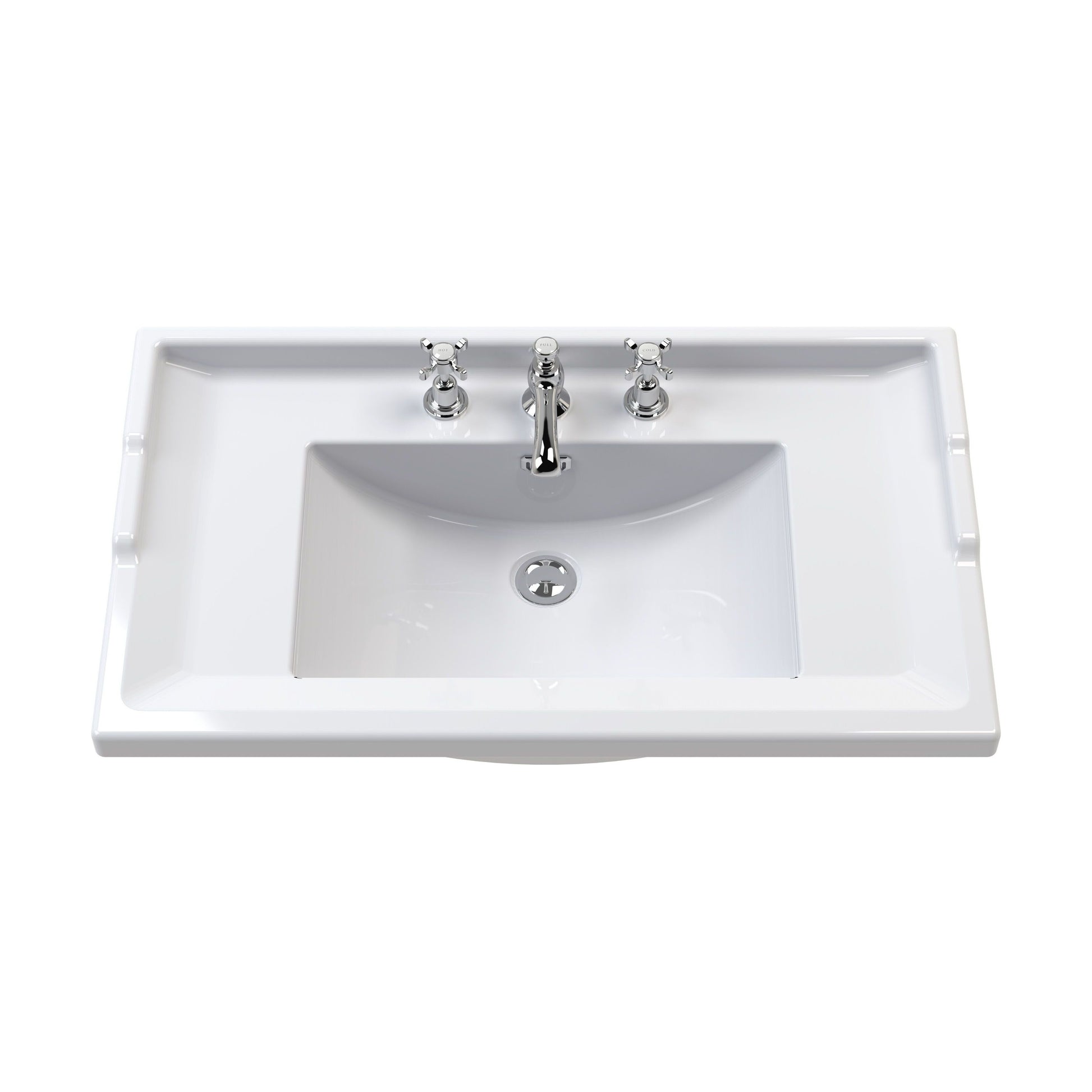 [BCCBV033] 600mm Traditional Basin 3TH - Cutout