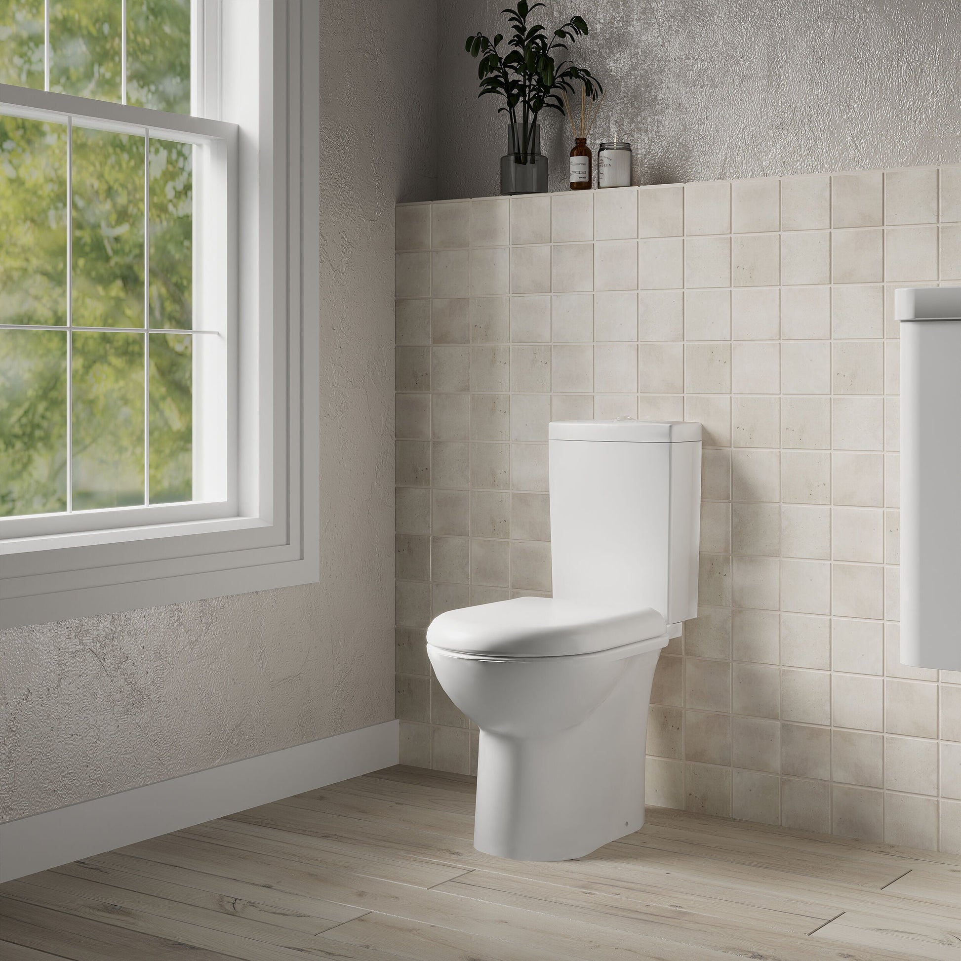 [BCCP003] Modern Bathroom Design Toilet Pan with Cistern and Fittings , 745 x 360 x 620mm, White - Lifestyle 3